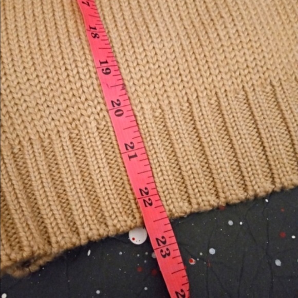 Warm sweater, real rabbit fur size S gold tan color - Picture 8 of 8